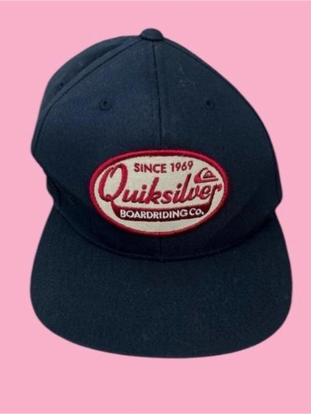 Quiksilver Navy Cap with Red & White Patch